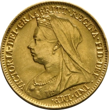 1898 Mezza Sterlina d'Oro - Vittoria Testa Velata - Londra