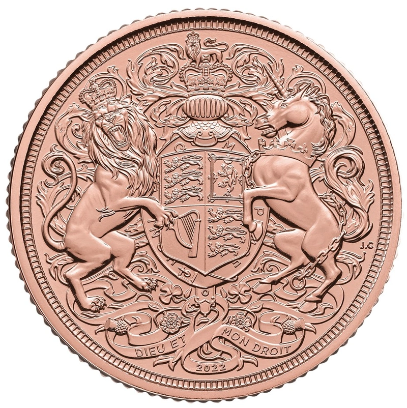 Sterlina d'oro Commemorativa Regina Elisabetta II 2022