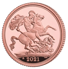 2021 Sterlina d'Oro Proof in Cofanetto