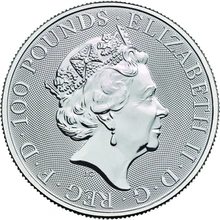 Unicorno di Scozia di Platino 1oz - Queen's Beast