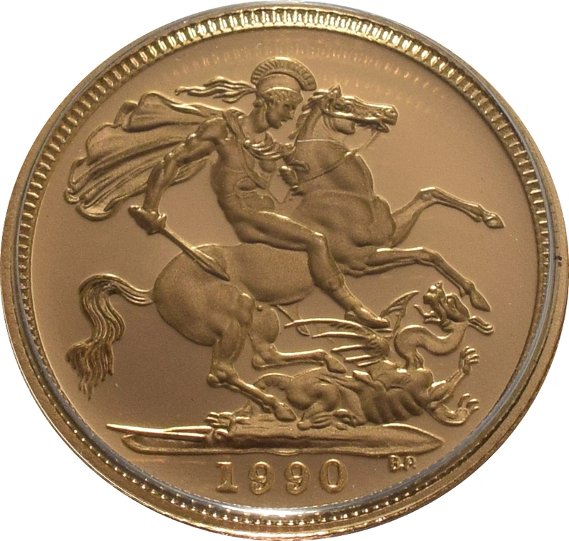 1990 Mezza Sterlina - Elisabetta II - Terzo ritratto - Corona Anziana - Proof senza Confezione