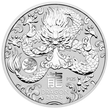 2024 1oz Moneta d'Argento Anno del Drago Perth Mint con "Privy Mark"