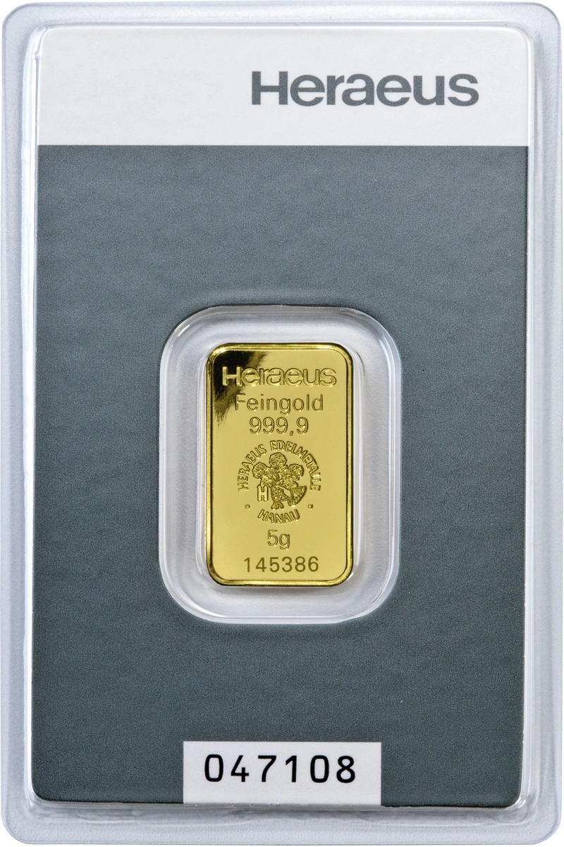 Heraeus 5 Grammi d'Oro