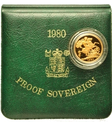 1980 Proof Sterlina d'Oro - Cofanetto