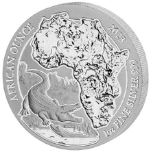 Moneta Argento 1oz 2023 - Coccodrillo Africano del Ruanda