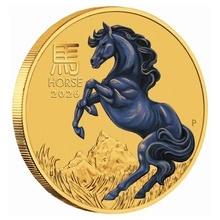 Moneta d'oro colorata 2026 1/10 oz Perth Mint Anno del Cavallo