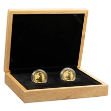 Cofanetto Regalo - 2 x Monete d'oro 1oz 33mm