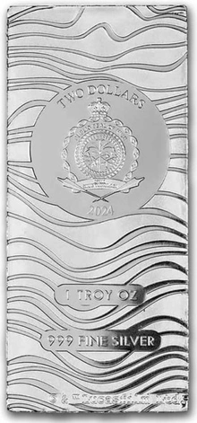 2024 Barretta d'argento da 1 oz di Star Wars (moneta) Mandalorian Beskar
