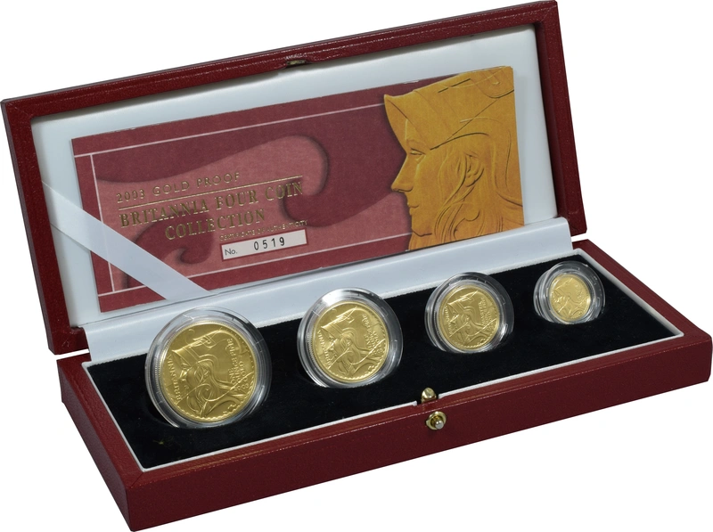 2003 Proof Britannia d'Oro - Cofanetto da 4 Monete