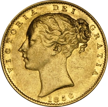 1856 Sterlina - Vittoria Giovane - Stemma Coronato - Londra