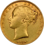 1879 Sterlina - Vittoria Giovane - Stemma Coronato - S