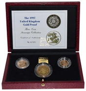 1997 Proof Sterline d'Oro - Cofanetto da 3 Monete