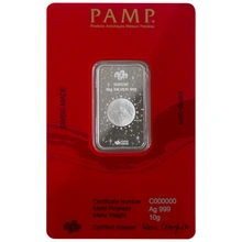 2024 Lingottino d'Argento PAMP 10g Anno del Drago
