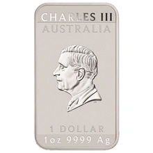 2026 Anno del Cavallo Moneta d'argento rettangolare da 1 oz del Cavallo Lunare della Zecca di Perth