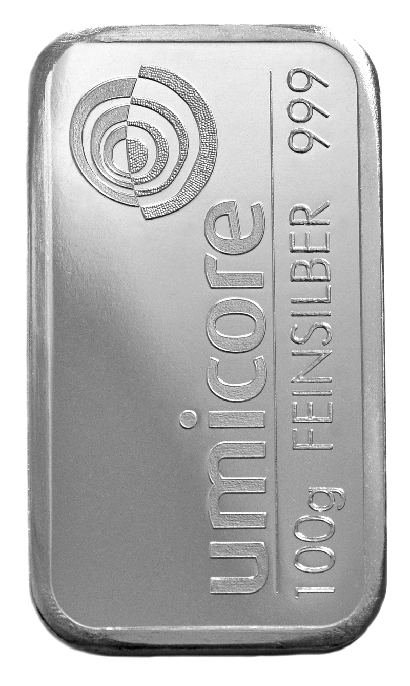 Umicore 100g Lingotto d'Argento