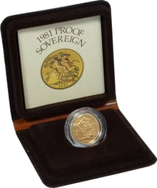 1981 Proof Sterlina d'Oro - Cofanetto
