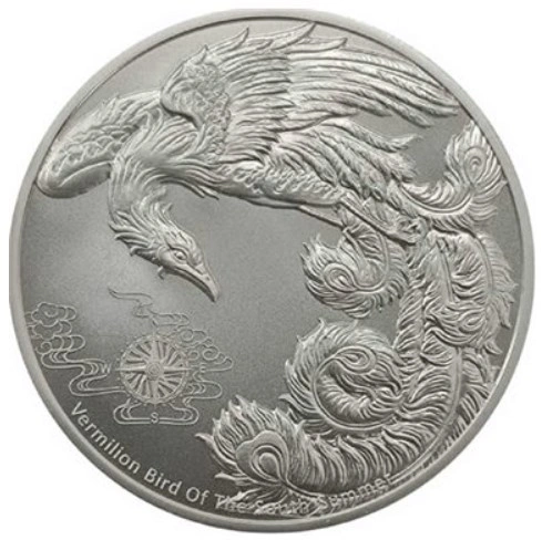 2023 Uccello Vermiglio - Moneta d'Argento 1oz Serie Quattro Guardiani