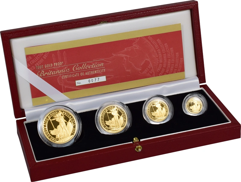 2002 Proof Britannia d'Oro - Cofanetto da 4 Monete