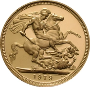 1979 Sterlina - Elisabetta II - Corona Giovane - Proof senza Confezione e Certificato