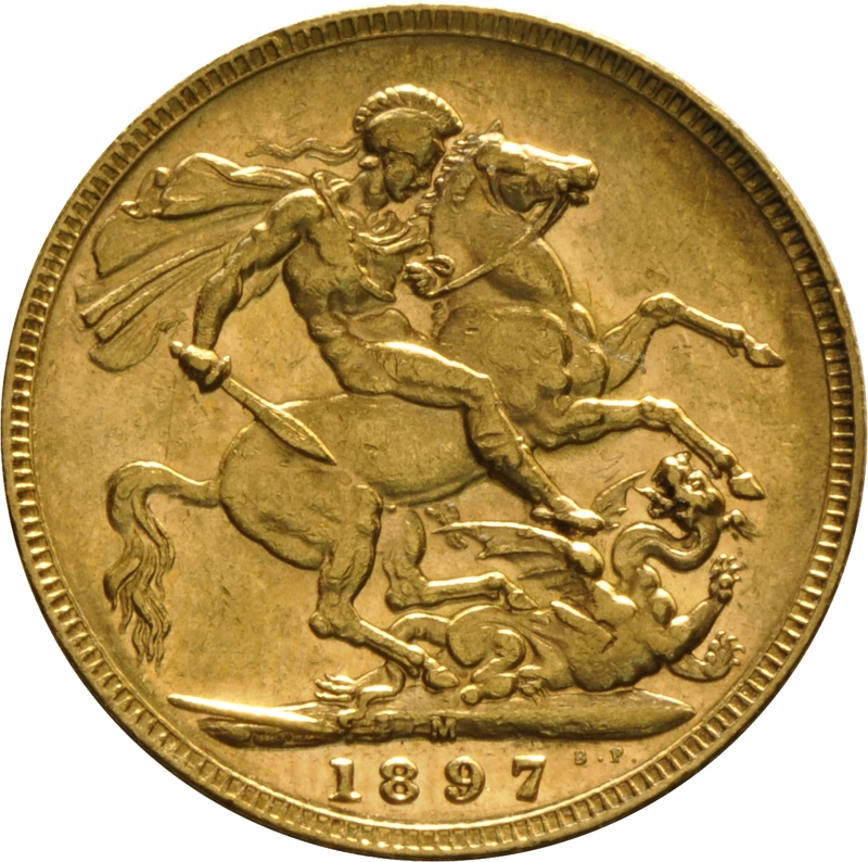 1897 Sterlina d'Oro - Vittoria Testa Velata - M