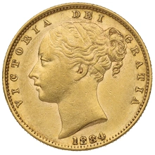1884 Sterlina - Vittoria Giovane - Stemma Coronato - S