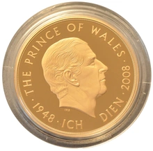 2008 - Proof 5 Pound d'Oro - Principe di Galles