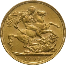 1909 Sterlina - Edoardo VII - Londra
