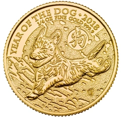 Anno del Cane 2018 in Oro 1/4oz - Royal Mint