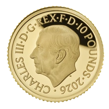 2026 Britannia UK Moneta d'oro da 1/10 oz Proof