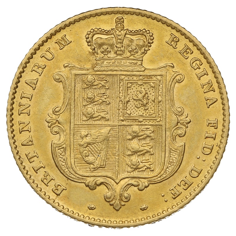 1842 Half Sovereign Victoria Young Head Shield Back - London
