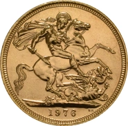 1976 Sterlina - Elisabetta II - Corona Giovane