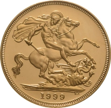 1999 Proof Sterlina d'Oro - Cofanetto