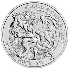 2024 Beowulf & Grendel Moneta d'Argento 1oz - Serie Miti & Leggende