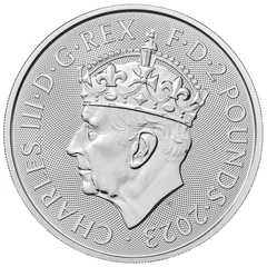2023 Britannia d'Argento Re Carlo incoronato 1oz