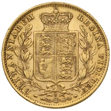 1882 Sterlina - Vittoria Giovane - Stemma Coronato - S