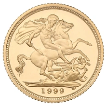 1999 Mezza Sterlina - Elisabetta II - Quarto Ritratto con Diadema - Proof senza Confezione