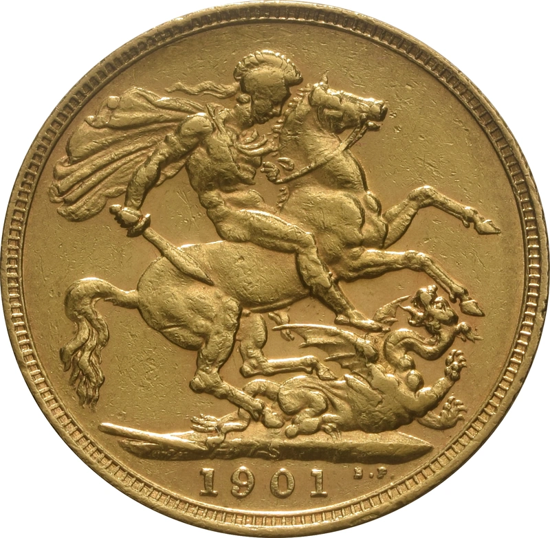 1901 Sterlina d'Oro - Vittoria Testa Velata - S