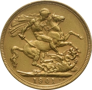 1901 Sterlina d'Oro - Vittoria Testa Velata - S