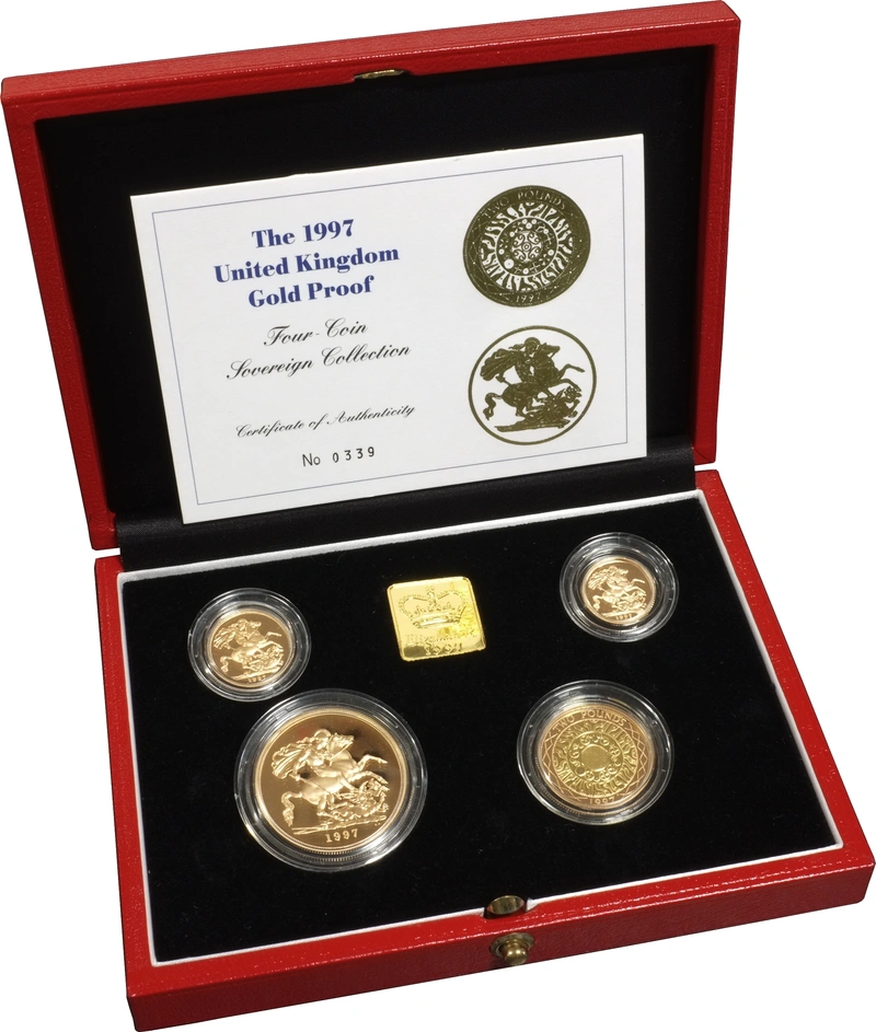 1997 Proof Sterline d'Oro - Cofanetto da 4 Monete
