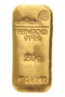 Umicore 250 Grammi Lingotto d'Oro Colato