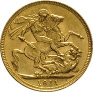 1911 Sterlina d'Oro Giorgio V - S