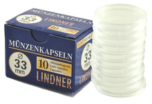 Scatola Lindner 33mm x 10 Capsule - Monete d'oro 1oz