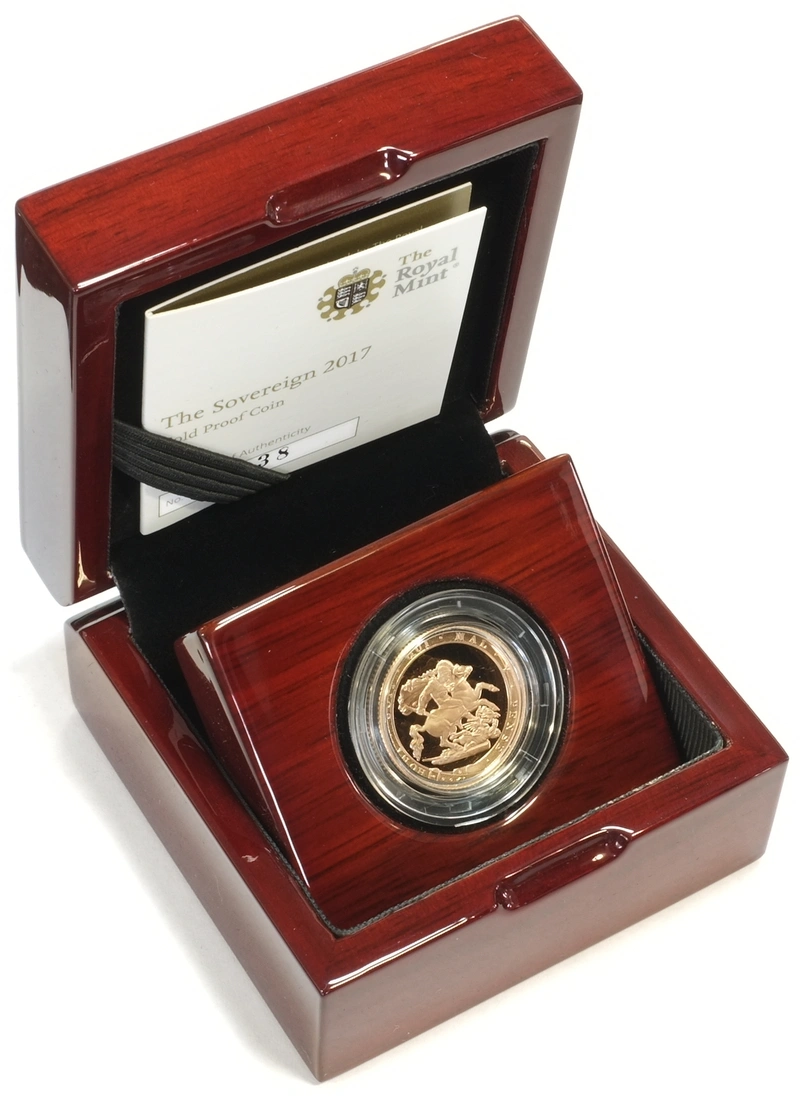 2017 Proof Sterlina D'Oro - Elisabetta II Quinto Ritratto - Cofanetto