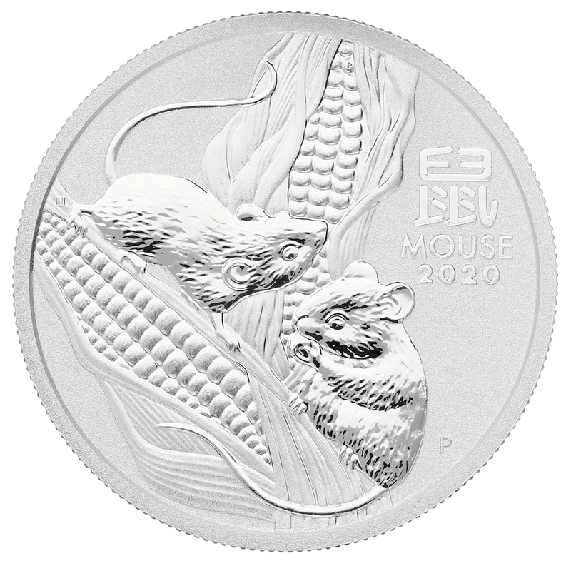 Anno del Topo d'Argento 2020 1/2oz - Perth Mint