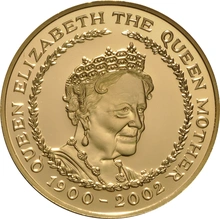 2002 - Proof 5 Pound d'Oro - Memorial Regina Madre