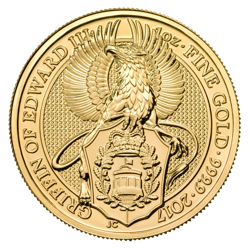 Grifone di Edoardo III d'Oro 1oz - Queens Beast