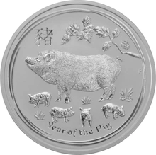 2oz Anno del Maiale d'Argento 2019 - Perth Mint