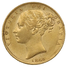 1868 Sterlina - Vittoria Giovane - Stemma Coronato - Londra