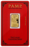 Lingottino d'Oro PAMP 5g Anno del Bue / Toro