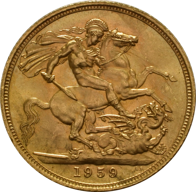 1959 Sterlina - Elisabetta II - Fiocco